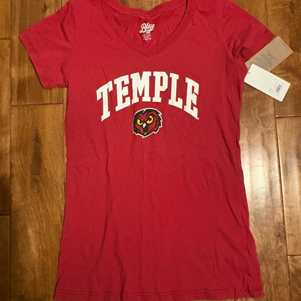 Blue 84 Women's Red Temple Owl Tee
